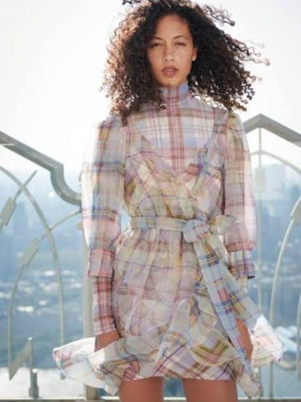 Cinq A Sept Womens Plaid mini Dress Size 10